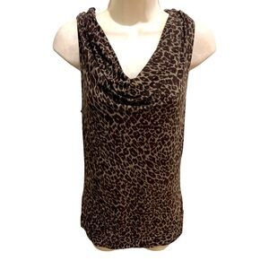 Michael Kors Leopard Print Sleeveless Top. Size S
